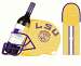 LSU Cork and Wine Bottle Holder