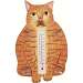 Fat Orange Tabby Cat Small Window Thermometer