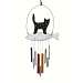 Wood & Glass Cat Wind Chime