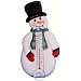 Holiday Snowman with Scarf Small Window Thermometer