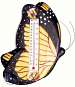 Monarch Butterfly Small Window Thermometer