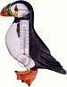 Puffin in Profile Small Window Thermometer