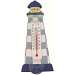 Blue Checkered Lighthouse Small Window Thermometer