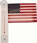 US Flag Small Window Thermometer