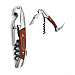 3-N-1 Corkscrew, Foil Cutter, Bottle Opener with Wooden Handle