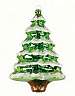 Snowy Pine Tree Green Ornament