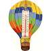 Hot Air Balloon with Horizontal Stripes Small Window Thermometer