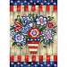 Patriotic Flowers Garden Flag