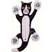 Climbing Black & White Cat Large Window Thermometer