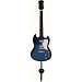 Blue & Black Standard Plain Guitar Single Wallhook