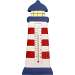 Thermometer Lighthouse Red and White Stripe