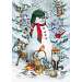 Woodland Snowman Garden Flag