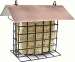 Metal Suet Feeder with Brushed Copper Roof