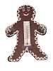 Holiday Gingerbread Man Small Window Thermometer