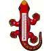 Climbing Red Gecko Large Window Thermometer
