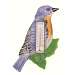 Bluebird on Branch Small Window Thermometer