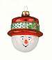Top Hat Snowman Red Ornament