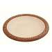 White Gloss Bird Bowl wBrown Mat Rim