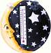 Crescent Moon & Stars Small Window Thermometer