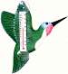 Green Hummingbird Small Window Thermometer