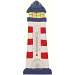 Red & White Striped Lighthouse Small Window Thermometer