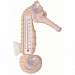 Chiffon Seahorse Small Window Thermometer