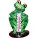 Frog on a Lily Pad Small Window Thermometer
