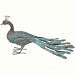 Rustic Peacock Decor 28 inch