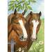 Twin Horses Garden Flag