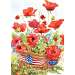 Patriotic Poppies Garden Flag