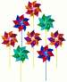 8 inch Mylar Pinwheel 8 pc assortment