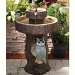 Owl Two-Tier Solar Fountain