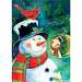 Reflection Snowman Garden Flag
