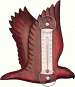 Flying Stained Eagle Small Window Thermometer
