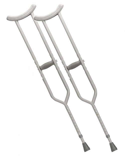 Heavy-Duty Steel Crutches