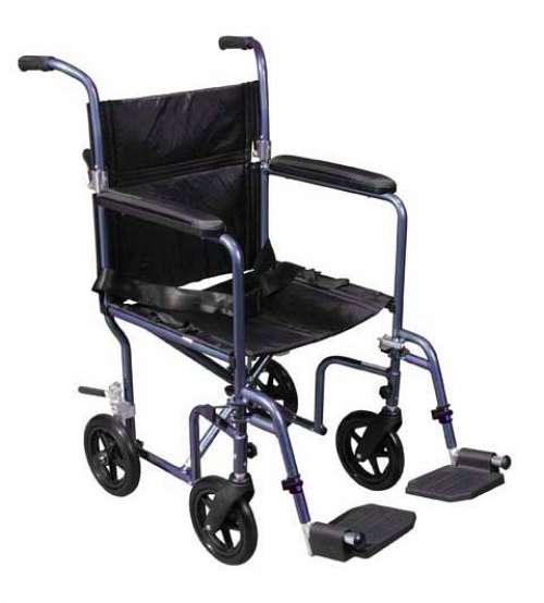 Deluxe Flyweight Aluminum Transport Chair