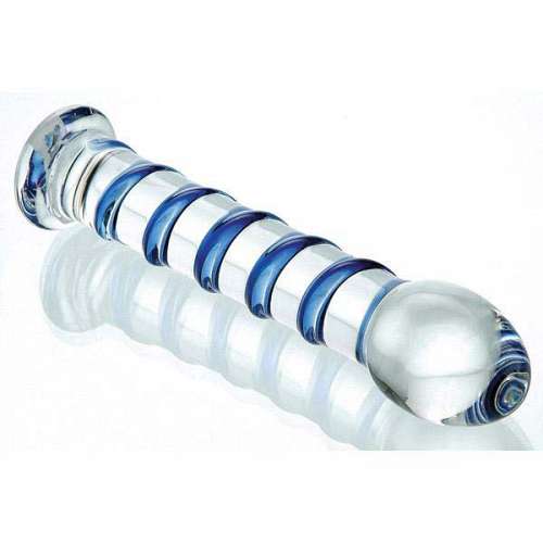 Blue Spiral Glass