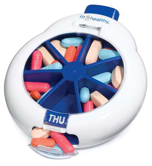 Fit & Healthy Rotating Pill Case