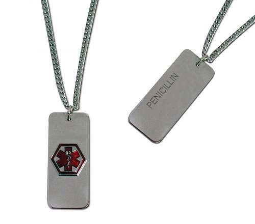 Pre-Engraved Medical ID Necklaces