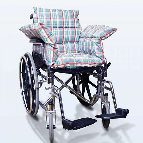 Plaid Cozy Wheelchair Seat