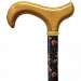 Floral Wood Cane with Pink Flower Pattern