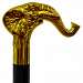 Gold Elephant Brass Cane