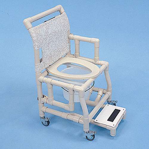 Shower Chair with Sliding Footrest