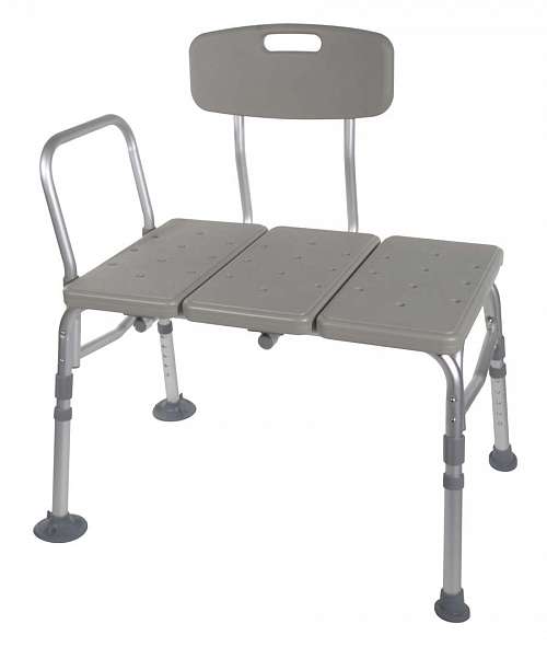 Plastic Transfer Bench with Adjustable Backrest
