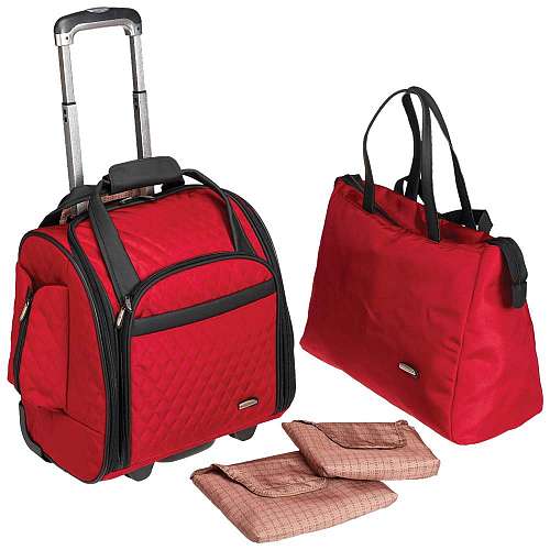 Wheeled Underseat Carry On with Back Up Bag