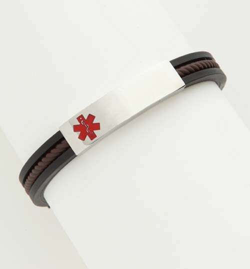 Silicone Twist Medical ID Bracelet