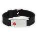 Black Silicone Medical ID Bracelet