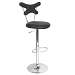 Stretched X Bar Stool, Black